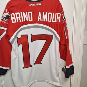 Autographed Vintage Brind'Amour Canadian Hockey Jersey #17